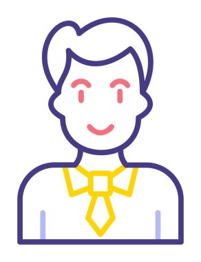 Profesör Web simgesi, vektör illüstrasyonu