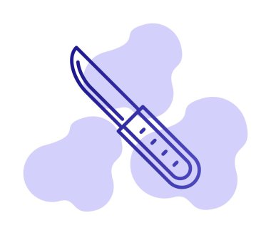 Beyaz arka plan üzerinde izole bıçak simge vektör  