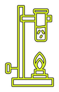 düz Bunsen yazıcı doğrusal simgesi. 