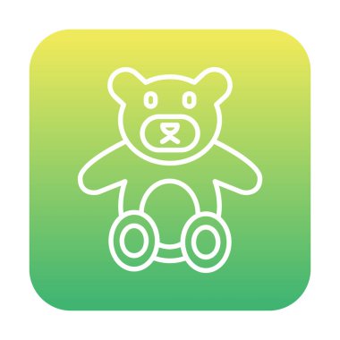  Oyuncak Ayı simgesi vektörü, illüstrasyon