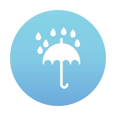 kutsal kişilerin resmi, vektör çizim şemsiye yağmur damlaları