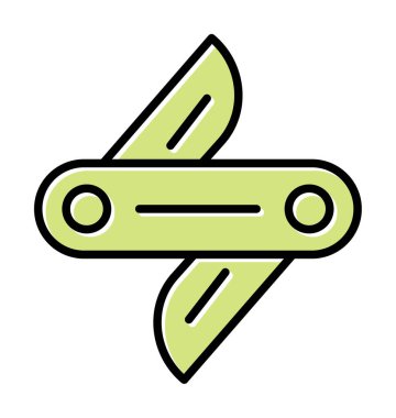 İsviçre bıçak ikonu vektörü beyaz arkaplanda izole edildi 