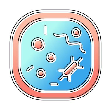 Hücre simgesi, vektör illüstrasyonu