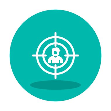 Hedef düz simge. Vektör illüstrasyonu