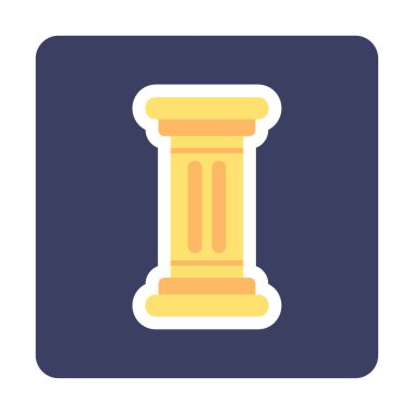 Sütun düz simgesinin vektör illüstrasyonu