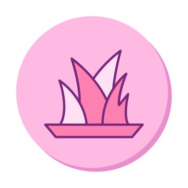 Çim simgesi, vektör illüstrasyonu 