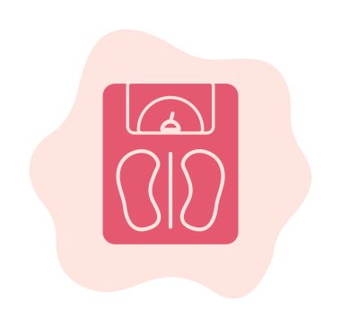 Basit Ağırlık Ölçekleme simgesi, vektör illüstrasyonu