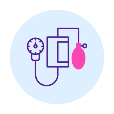 Basit Kan basıncı ölçüm simgesi, vektör illüstrasyonu