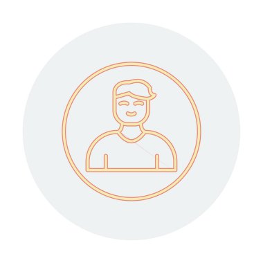 Profil simgesi vektör illüstrasyonu