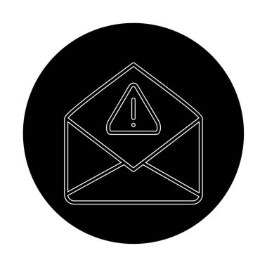 Basit çöp posta harfi simgesi, vektör illüstrasyonu