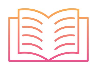 Basit düz Kitap simgesi vektör tasarımı