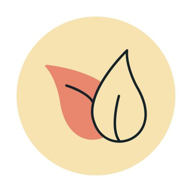 ekoloji sembolü, yaprak simgesi, vektör illüstrasyon grafiği