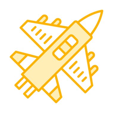 Askeri Uçak ikonu vektör illüstrasyonu