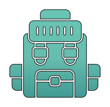 Askeri Sırt Çantası vektör çizimi