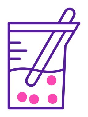 Beaker modern simgesinin vektör illüstrasyonu                          