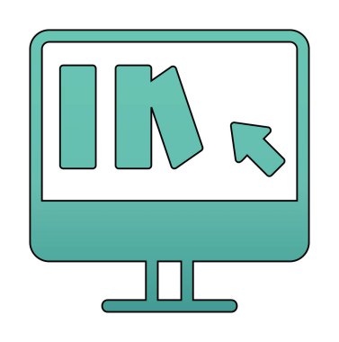 Basit Çevrimiçi Kitap satın alma simgesi, vektör illüstrasyonu