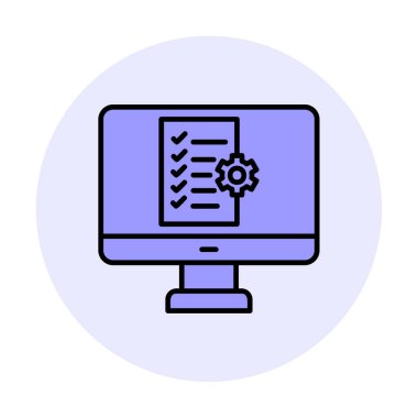 Proje Yönetimi simge vektör çizim