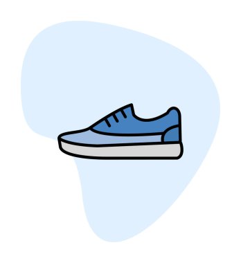 spor ayakkabı ikonu vektör illüstrasyonu 