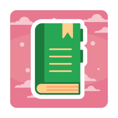 kitap simgesi, vektör illüstrasyonu basit tasarım