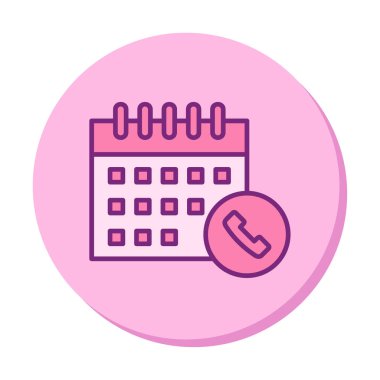 Takvim simgesi, vektör illüstrasyonu basit tasarım