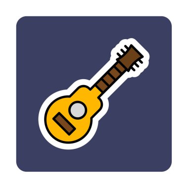 Basit yaratıcı gitar simgesi çizimi