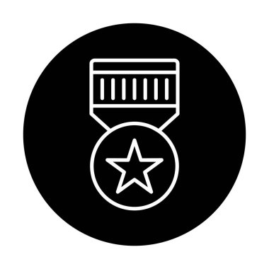 Basit Askeri Rozet simgesi, vektör illüstrasyonu