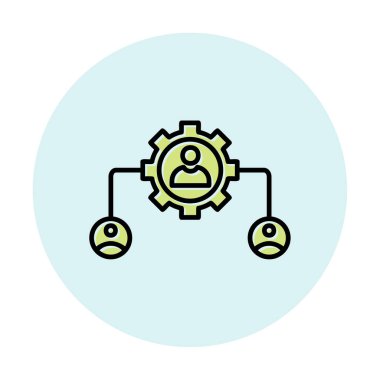 Daire Yönetim simgesi. vektör illüstrasyonu