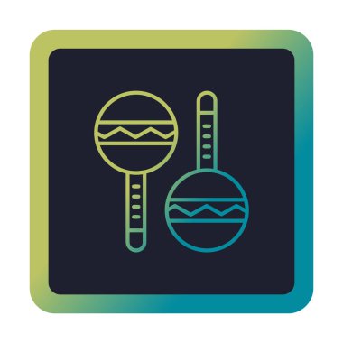 maracas simgesi vektör illüstrasyonu