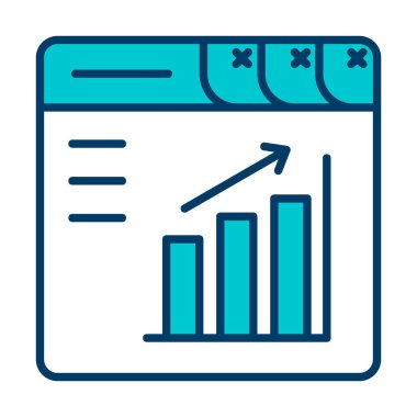 büyüme grafik simgesini, vektör çizim