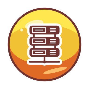 Veri sunucu simgesinin vektör illüstrasyonu 