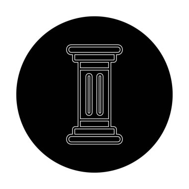 Sütun düz simgesinin vektör illüstrasyonu