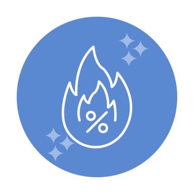 Hot Sale ikon vektör illüstrasyon tasarımı ile basit düz ateş