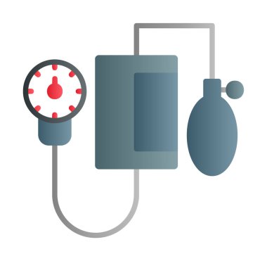 Basit Kan basıncı ölçüm simgesi, vektör illüstrasyonu