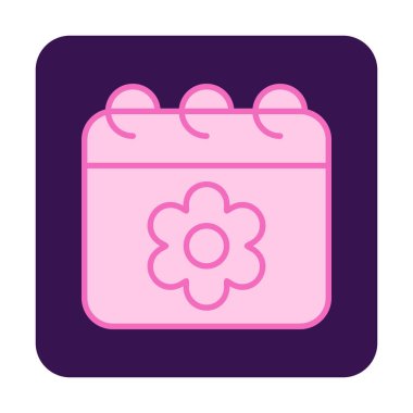 Sakura tarih simgesi, vektör çizimi 