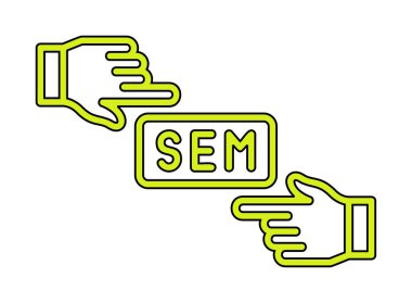 Basit düz Sem simgesi vektör illüstrasyon tasarımı