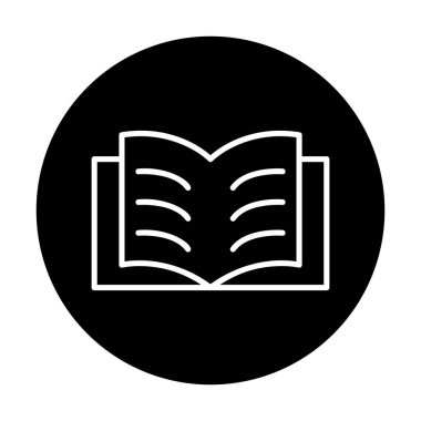 açık kitap simgesi, vektör illüstrasyonu basit tasarım