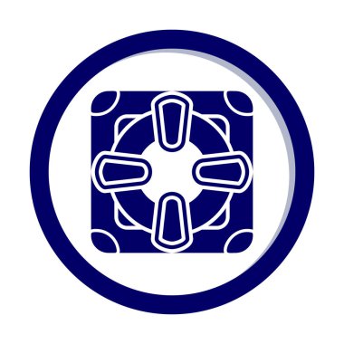 Lifesaver yassı simgesinin vektör çizimi, cankurtaran sembolü  