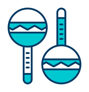 maracas simgesi vektör illüstrasyonu