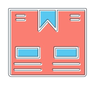 Taşıma Kutusunun vektör illüstrasyonu modern simge                             