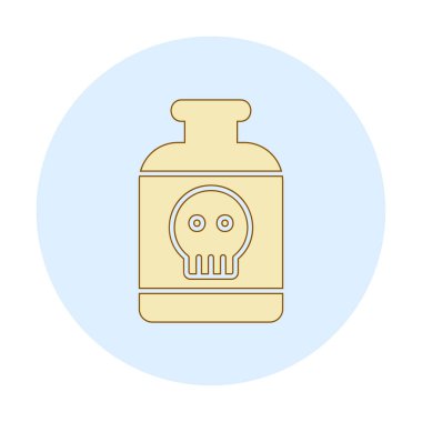 Basit Toksin simgesi, vektör illüstrasyonu