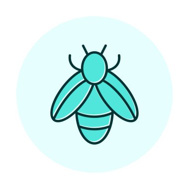 Şirin Arı simgesi, vektör çizim        