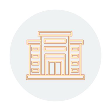 Alışveriş merkezi simgesi. Alışveriş merkezi oluşturma simgesi, vektör illüstrasyonu 