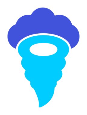Tornado Simgesi, basit vektör illüstrasyonu