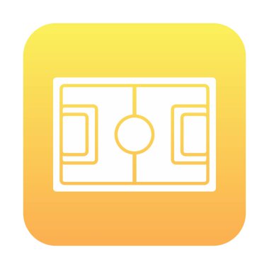 Basit düz futbol ikonu vektör illüstrasyonu