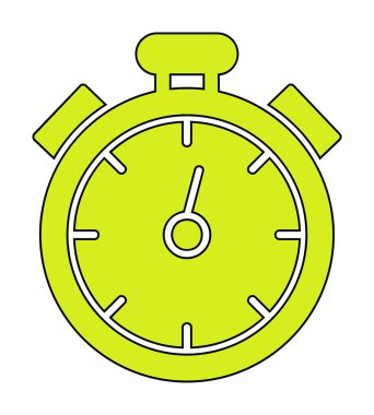 Basit düz kronometre simgesi çizimi