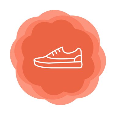 spor ayakkabı ikonu vektör illüstrasyonu 