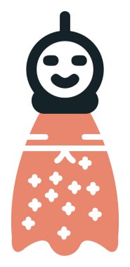 Teru Teru Bozu simgesi, vektör çizimi