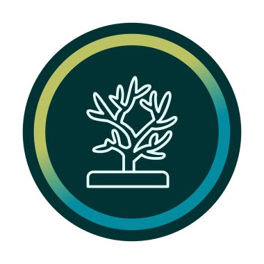 Mercan simgesi vektör illüstrasyonu