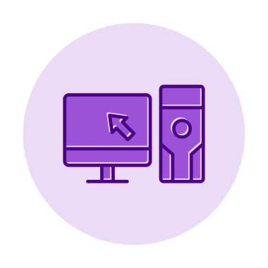 kişisel bilgisayar simgesi, vektör illüstrasyonu basit tasarım