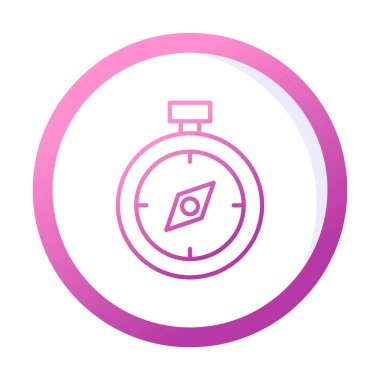 Basit pusula simgesi vektör çizimi tasarımı